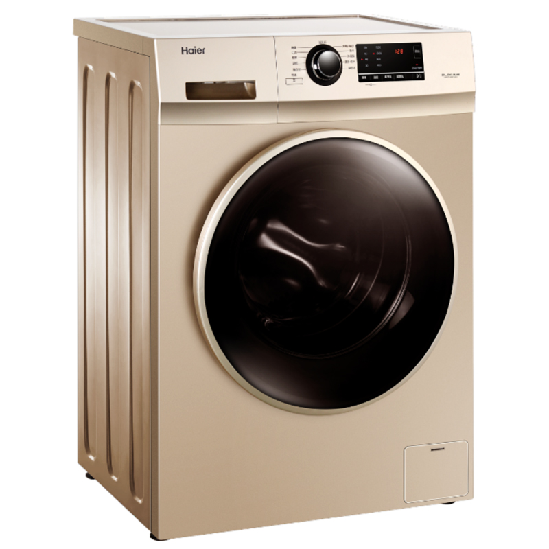 海尔(haier)9公斤 变频 一级能效 滚筒洗衣机g90726b12g 金色