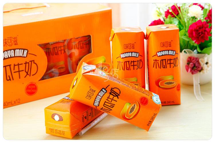 240ml伊利味可滋木瓜牛奶*12