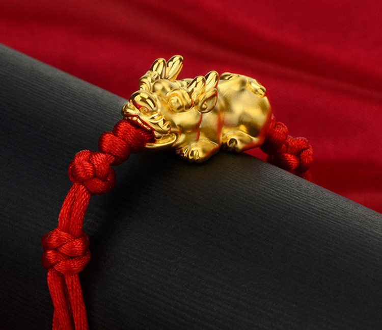 足金999硬金 貔貅手串