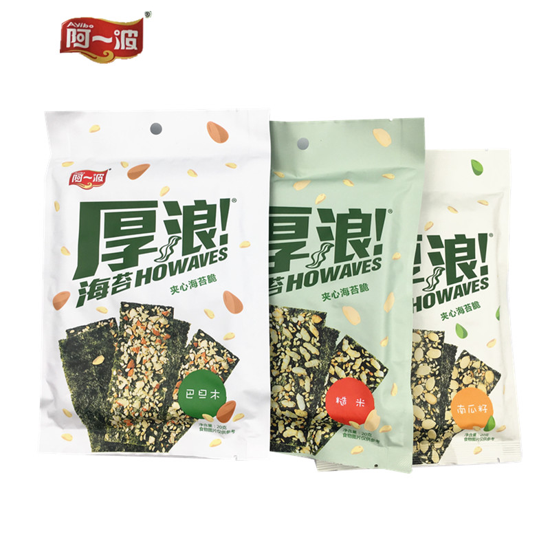阿一波厚浪夹心海苔脆糙米20g